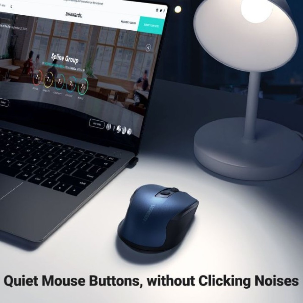 Мишка Ugreen MU006 Ergonomic Wireless Blue (15064) 98_98.jpg - фото 4
