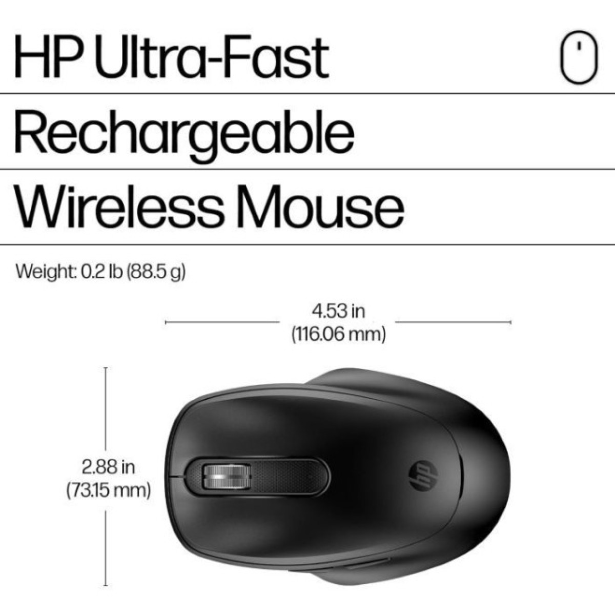 Мышка HP 510 Ultra-Fast Rechargeable Wireless Black (9C2F6AA) 98_98.jpg - фото 5