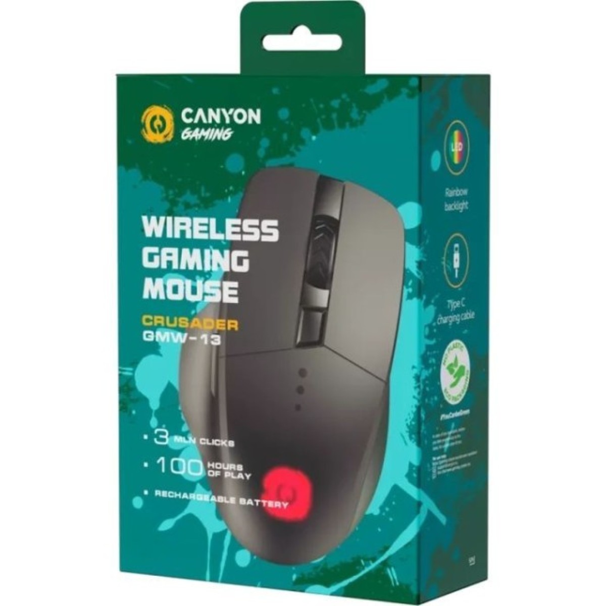 Мышка Canyon Crusader GMW-13 RGB Wireless Black (CND-SGMW13) 98_98.jpg - фото 8