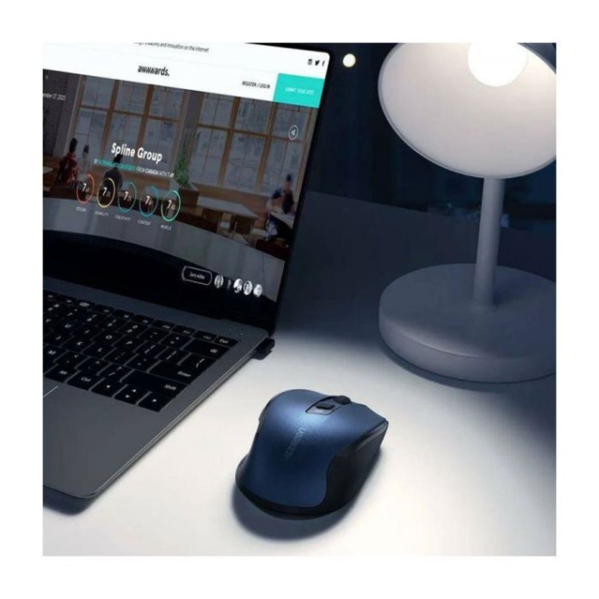Мишка Ugreen MU006 Ergonomic Wireless Blue (15064) 98_98.jpg - фото 6