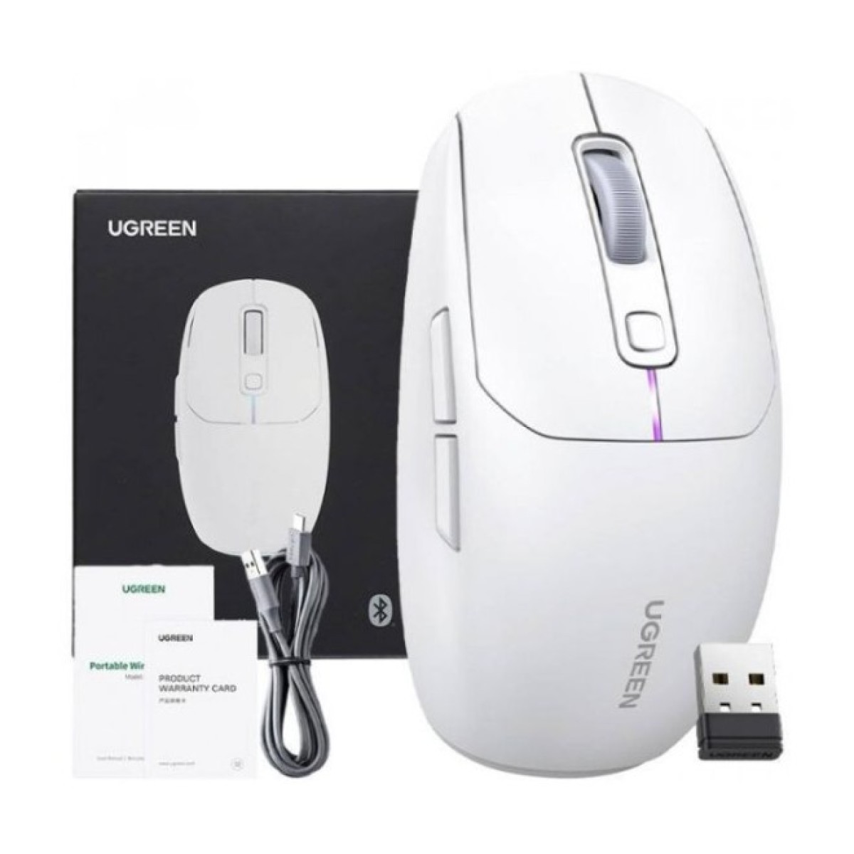 Мышка Ugreen MU103 Wireless/Bluetooth White (15629) 98_98.jpg - фото 6