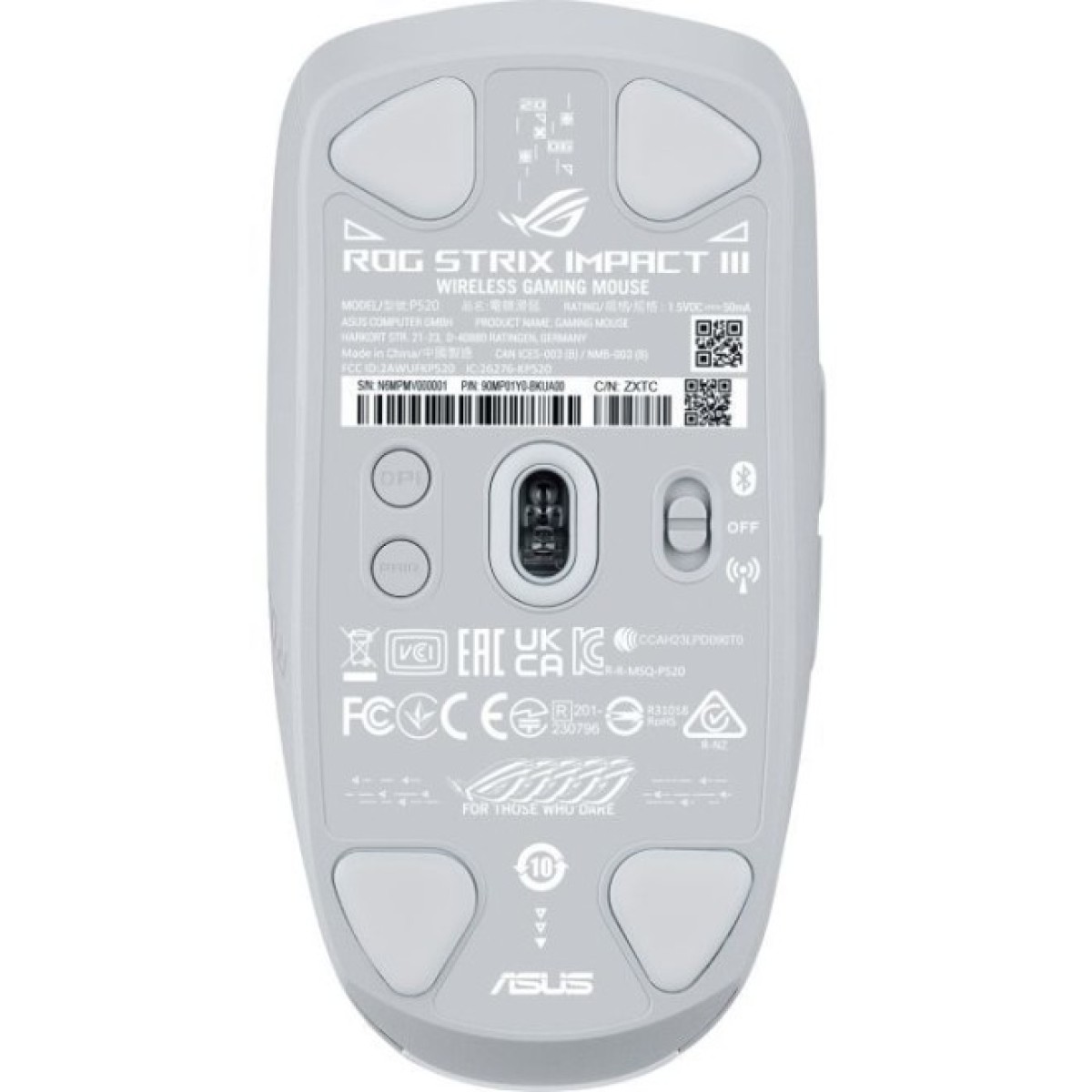 Мышка ASUS ROG Strix Impact III Wireless/Bluetooth White (90MP03D0-BMUA10) 98_98.jpg - фото 4
