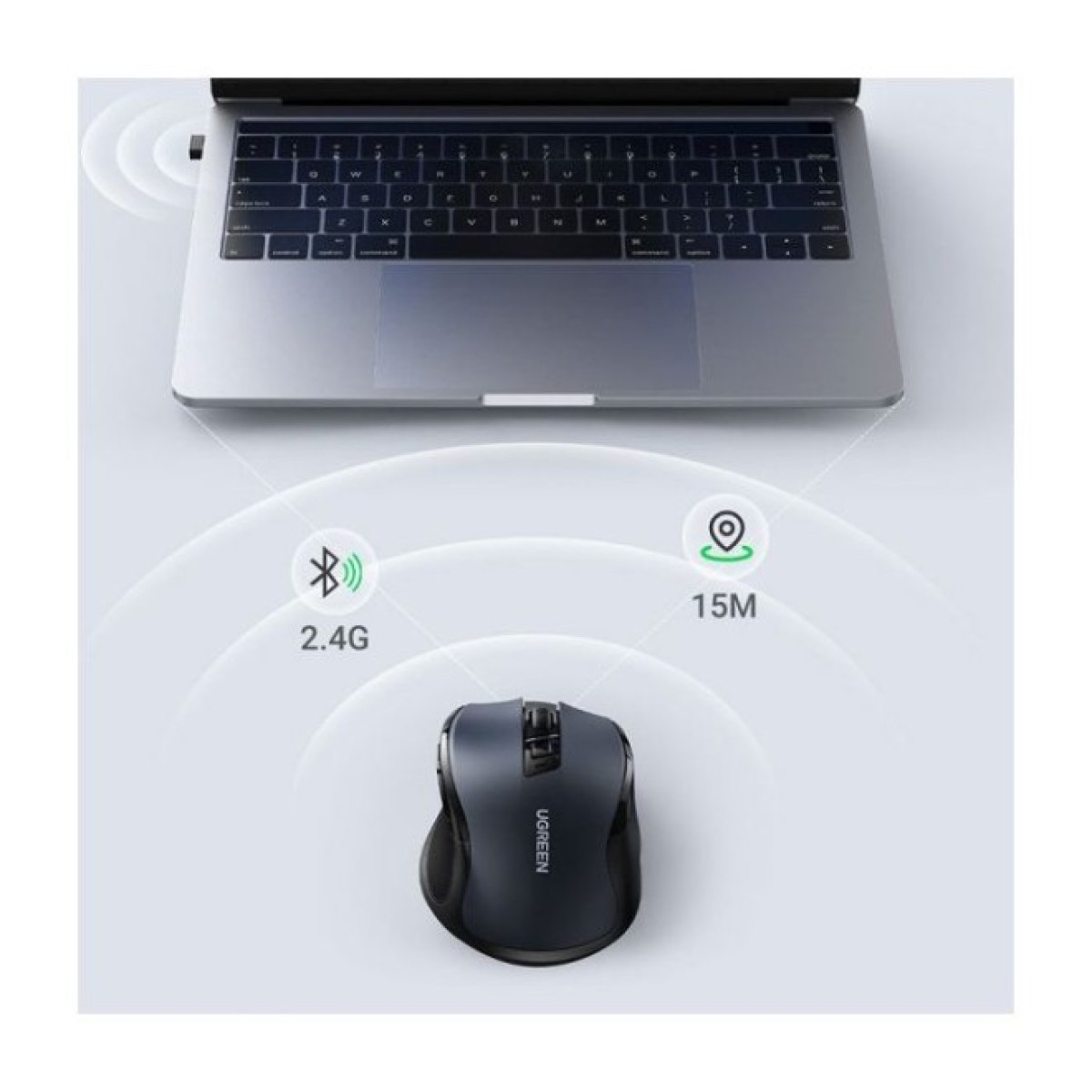 Мышка Ugreen MU006 Ergonomic Wireless Gray/Black (15063) 98_98.jpg - фото 10