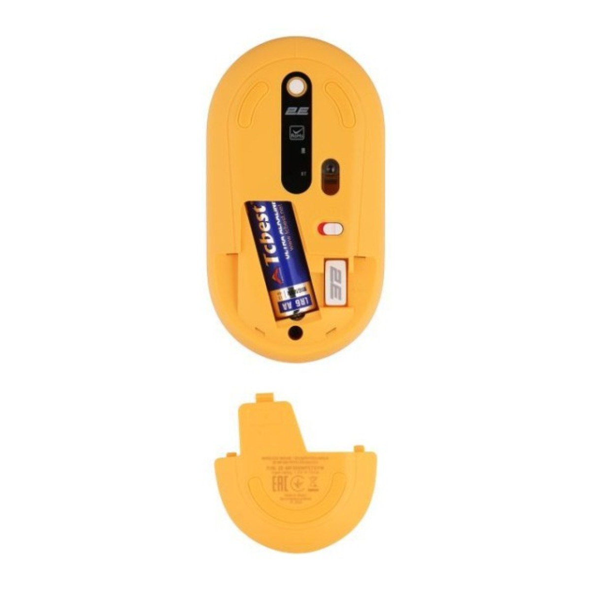 Мышка 2E MF300 PETSCATS&DOGS Silent Wireless/Bluetooth Yellow (2E-MF300WPETSYW) 98_98.jpg - фото 3