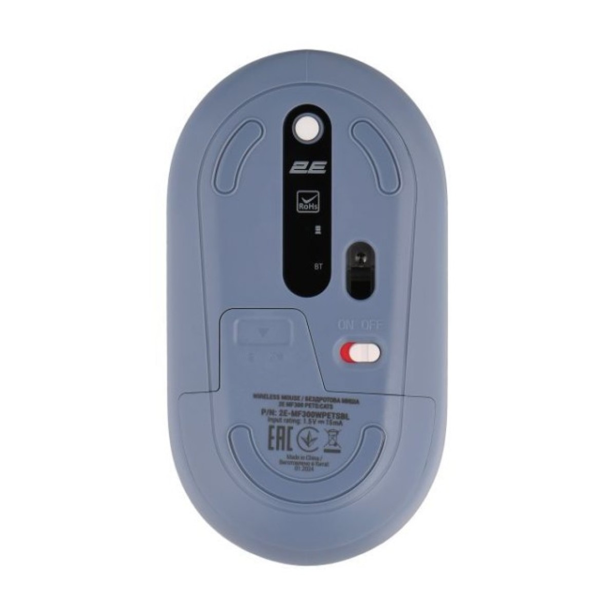 Мышка 2E MF300 PETSCATS Silent Wireless/Bluetooth Blue (2E-MF300WPETSBL) 98_98.jpg - фото 5