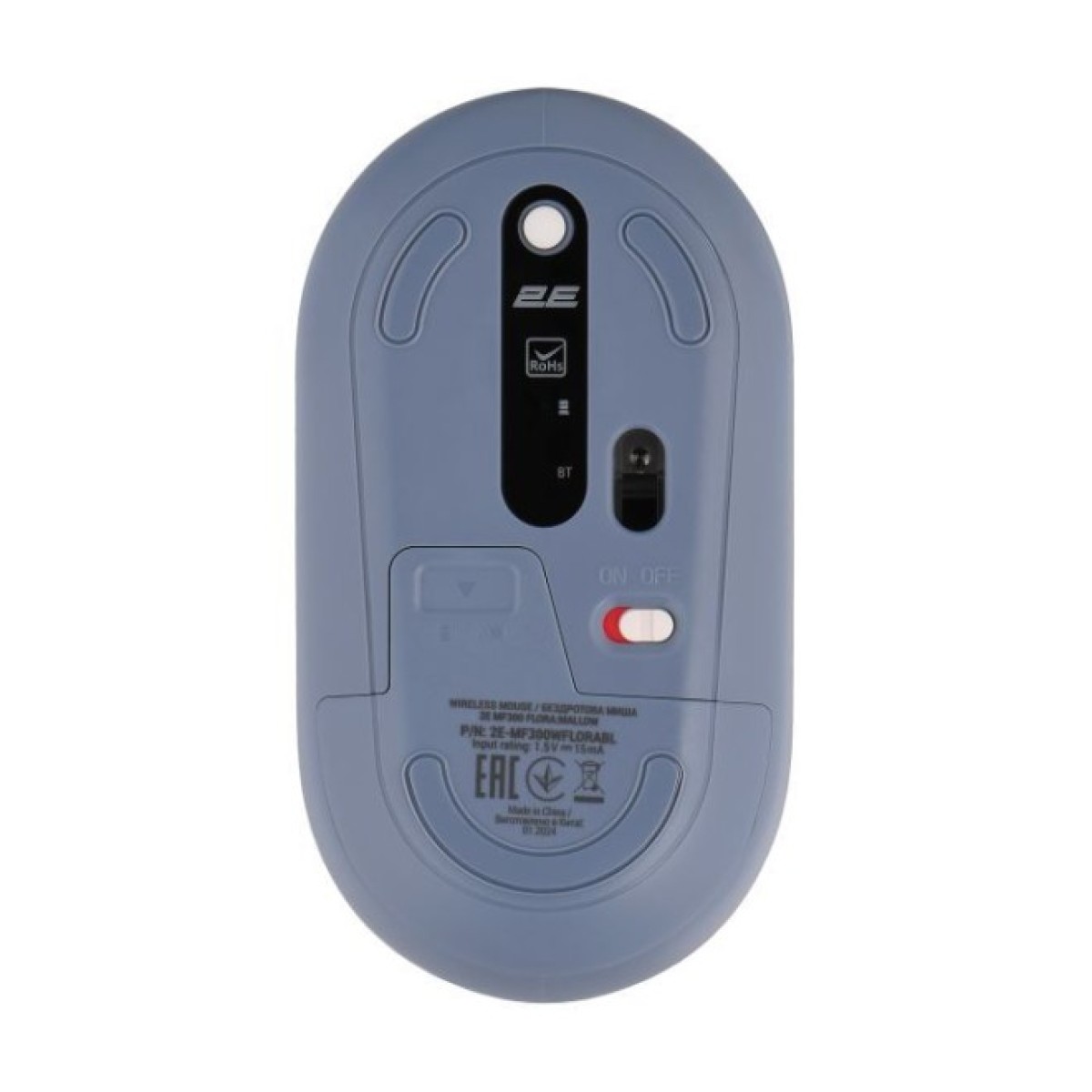 Мышка 2E MF300 FLORAMALLOW Silent Wireless/Bluetooth Blue (2E-MF300WFLORABL) 98_98.jpg - фото 2