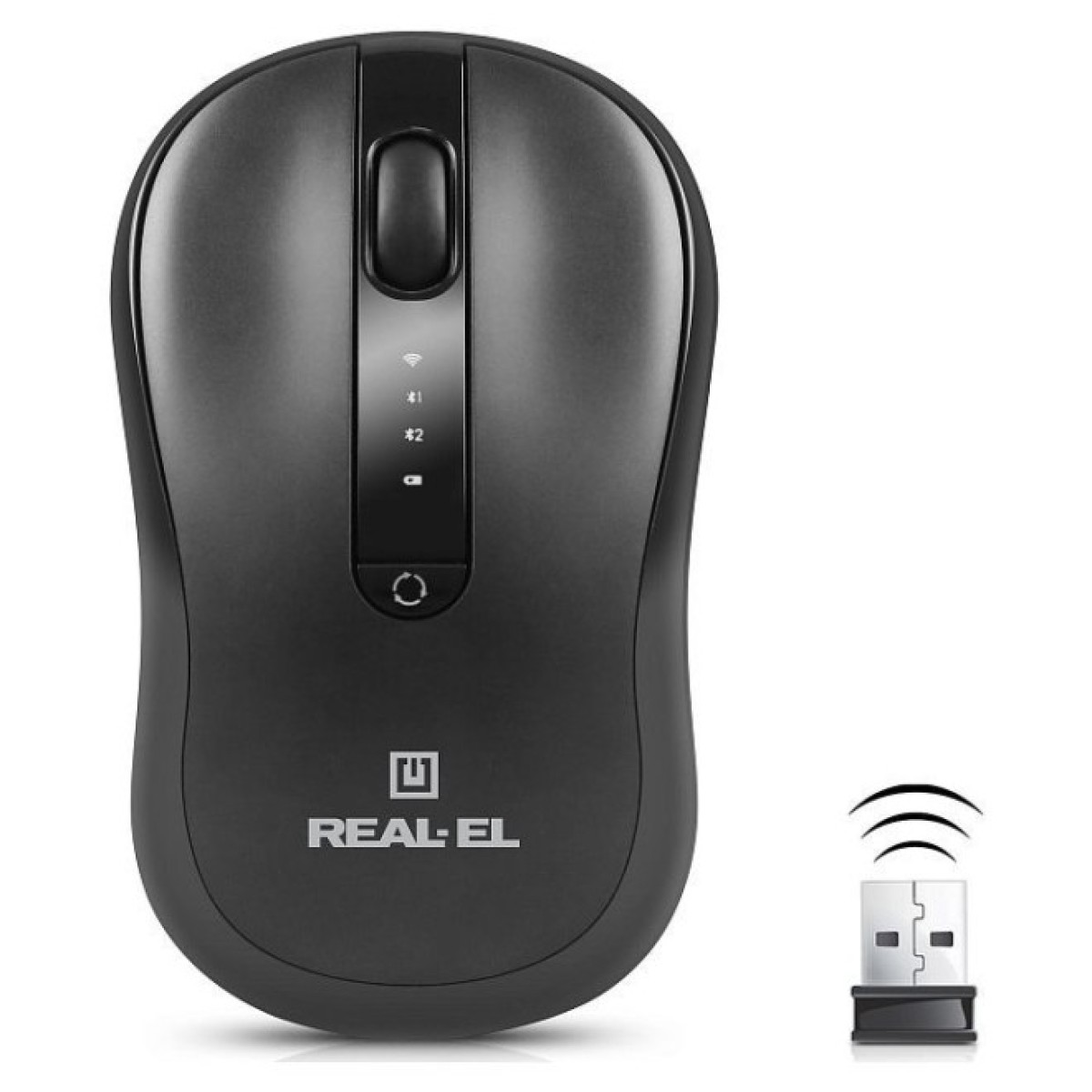 Мышка REAL-EL RM-450W Wireless/Bluetooth Black/Gray (EL123200046) 98_98.jpg - фото 12