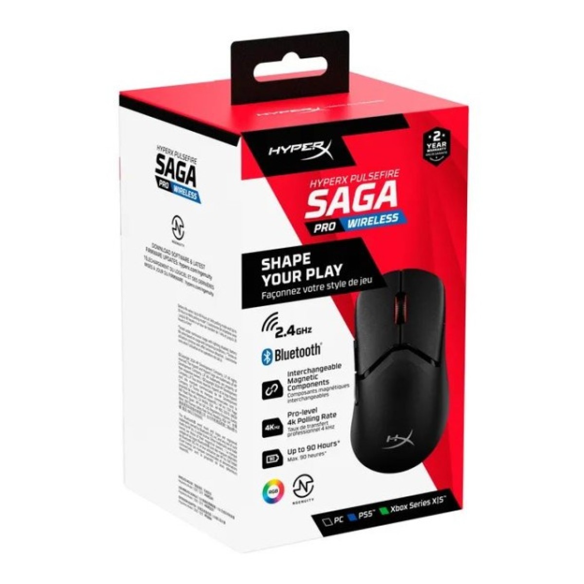 Мышка HyperX Pulsefire Saga Pro Wireless/Bluetooth Black (A2PB2AA) 98_98.jpg - фото 9