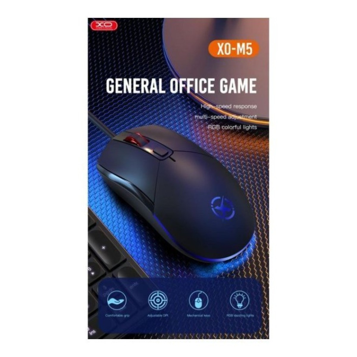 Мышка XO M5 A582 USB Black (XO-M5-BK) 98_98.jpg - фото 3