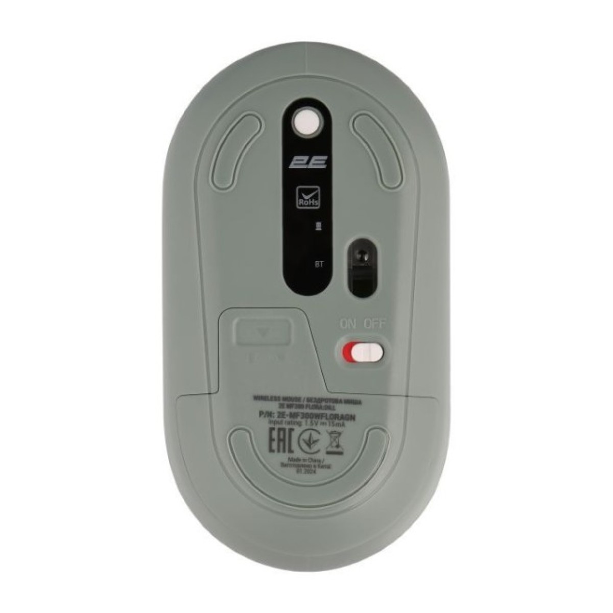 Мышка 2E MF300 FLORADILL Silent Wireless/Bluetooth Green (2E-MF300WFLORAGN) 98_98.jpg - фото 2