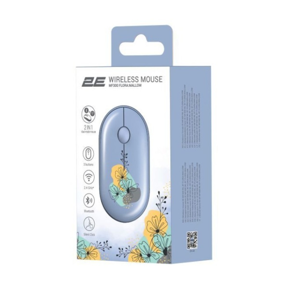 Мышка 2E MF300 FLORAMALLOW Silent Wireless/Bluetooth Blue (2E-MF300WFLORABL) 98_98.jpg - фото 4