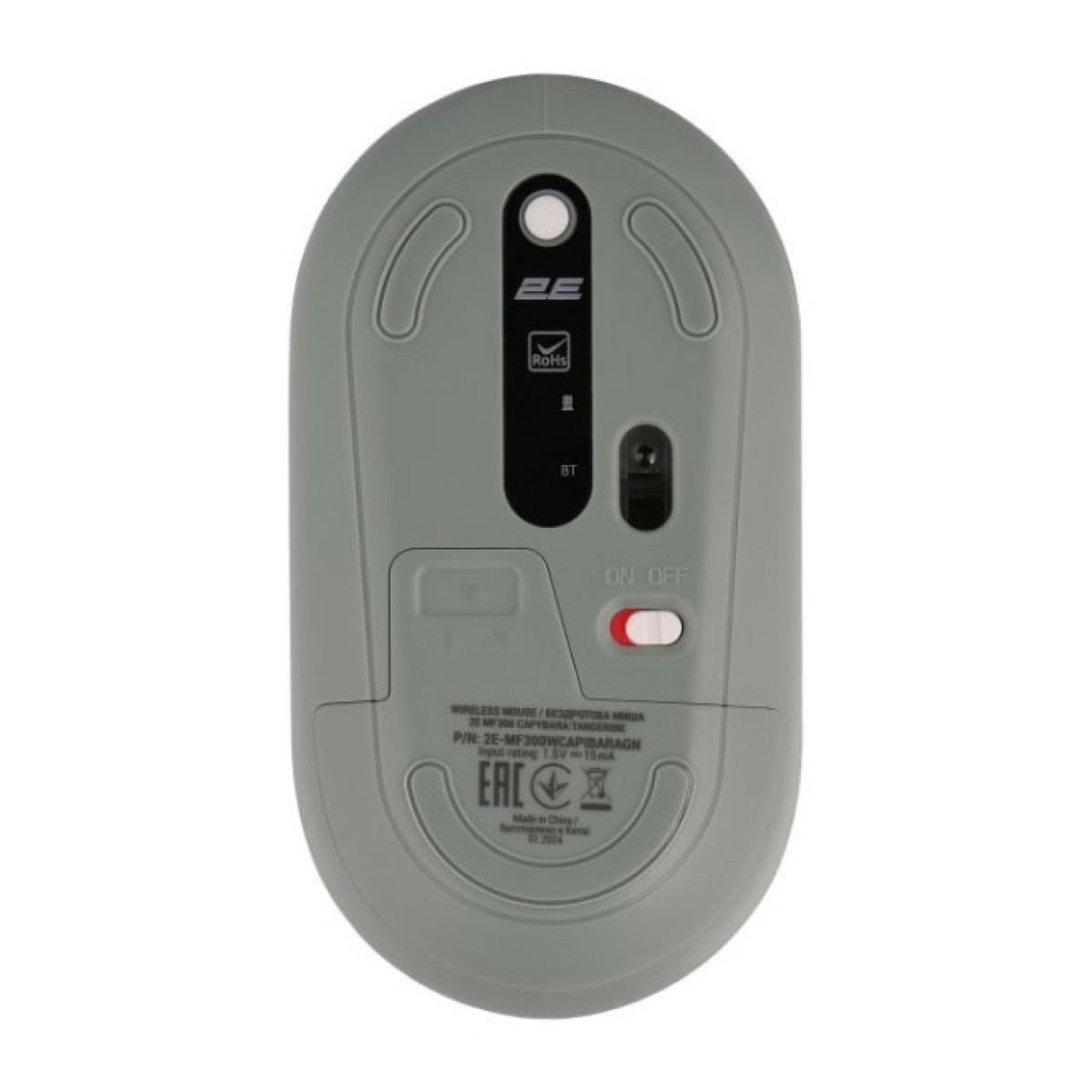 Мышка 2E MF300 CAPYBARATANGERINE Silent Wireless/Bluetooth Green (2E-MF300WCAPIBARAGN) 98_98.jpg - фото 4