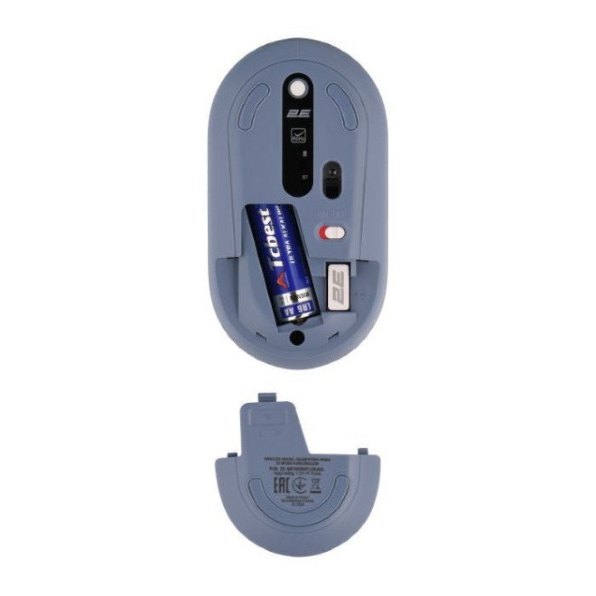 Мышка 2E MF300 FLORAMALLOW Silent Wireless/Bluetooth Blue (2E-MF300WFLORABL) 98_98.jpg - фото 5