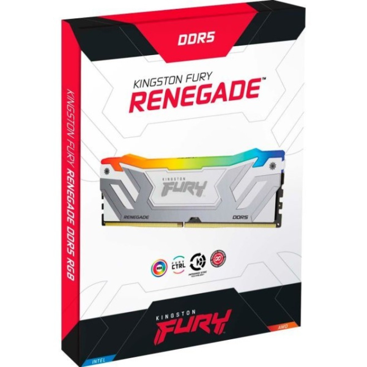 Модуль памяти для компьютера DDR5 48GB (2x24GB) 8400 MHz Renegade RGB White/Silver Kingston Fury (ex.HyperX) (KF584CU40RWAK2-48) 98_98.jpg - фото 2
