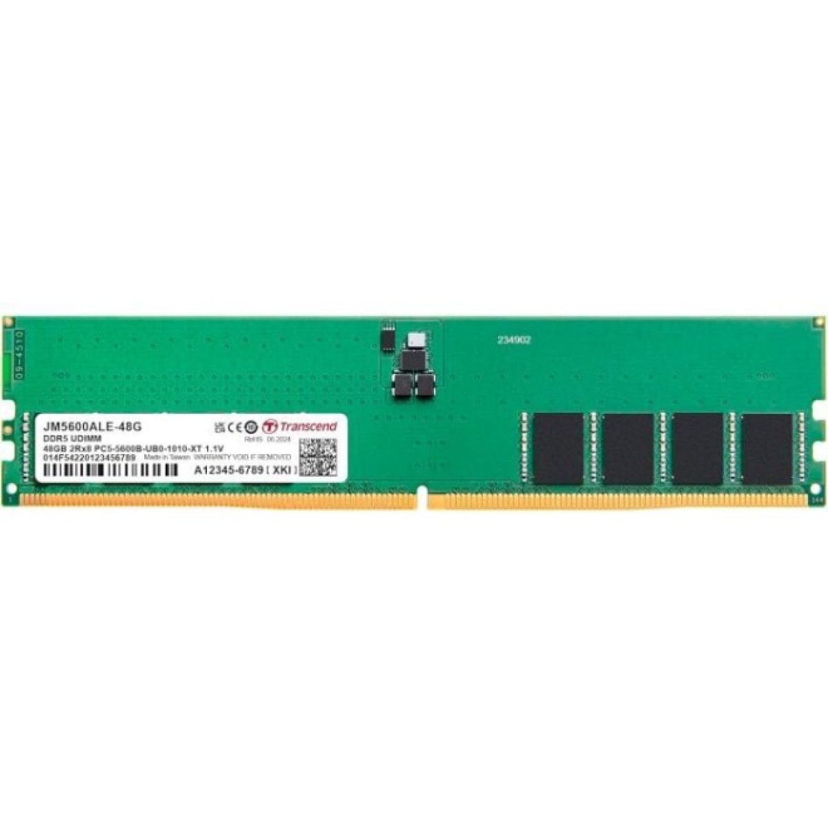 Модуль пам'яті для комп'ютера DDR5 48GB 5600 MHz Transcend (JM5600ALE-48G) 256_256.jpg