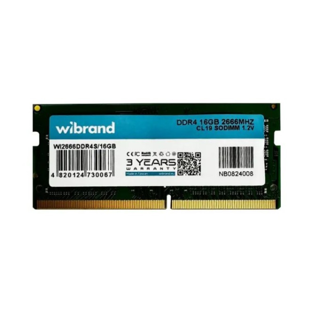 Модуль пам'яті для ноутбука SoDIMM DDR4 16GB 2666 MHz Wibrand (WI2666DDR4S/16GB) 98_98.jpg