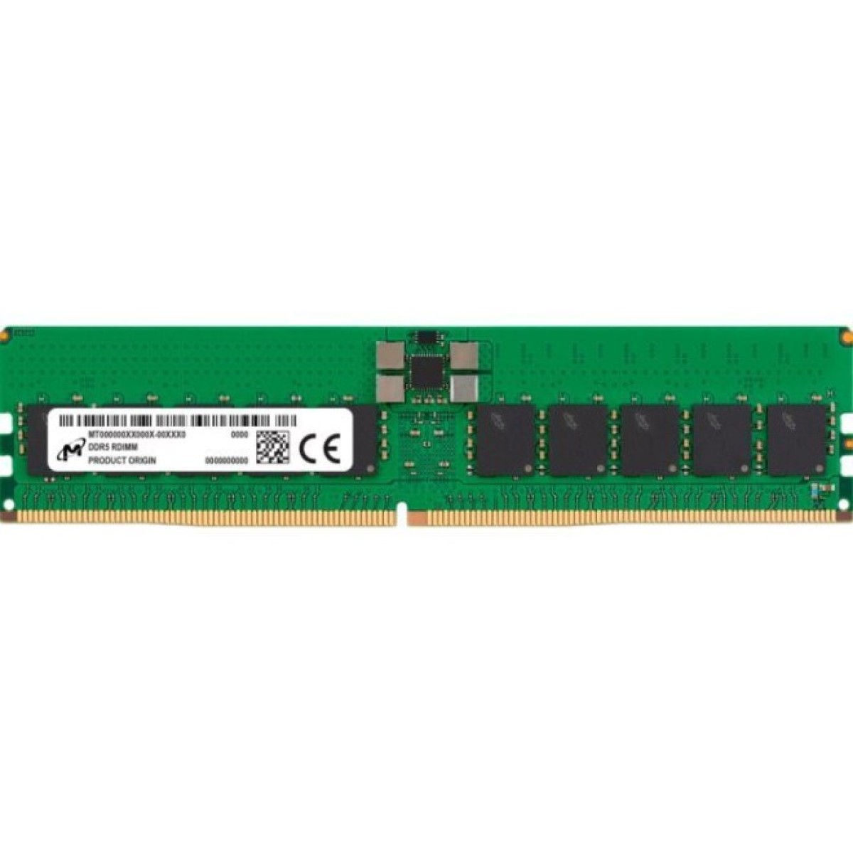 Модуль пам'яті для сервера Micron DDR5 RDIMM 32GB 2Rx8 4800 CL40 (16Gbit) (Single Pack) (MTC20F2085S1RC48BR) 256_256.jpg