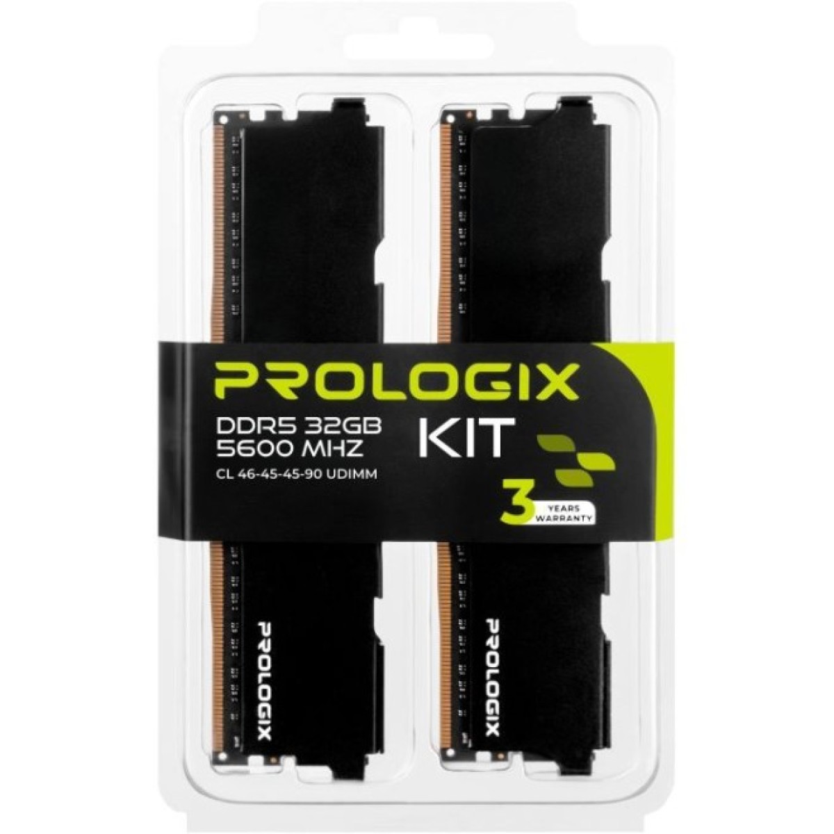 Модуль памяти для компьютера DDR5 32GB (2x16GB) 5600 MHz Black Prologix (PRO32GB5600B5K) 98_98.jpg - фото 4