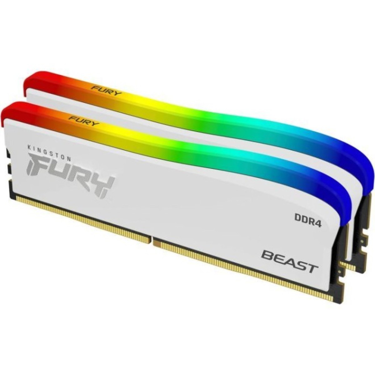 Модуль памяти для компьютера DDR4 16GB (2x8GB) 3200 MHz Beast White RGB SE Kingston Fury (ex.HyperX) (KF432C16BWAK2/16) 98_98.jpg - фото 1
