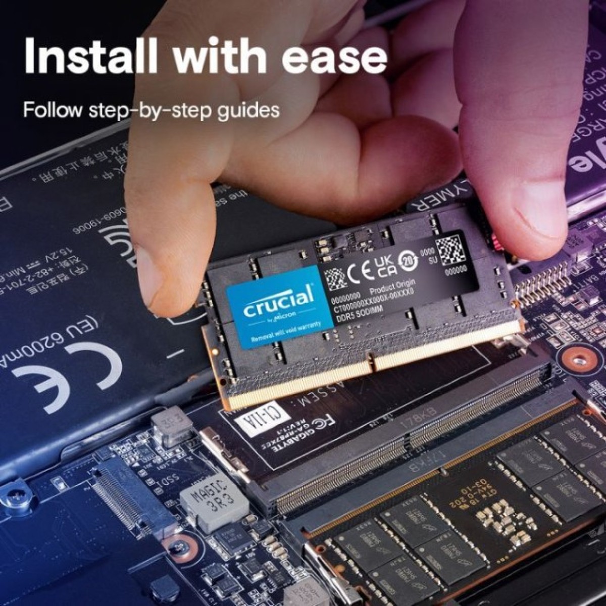 Модуль памяти для ноутбука SoDIMM DDR5 8GB 5600 MHz Micron (CT8G56C46S5T) 98_98.jpg - фото 2