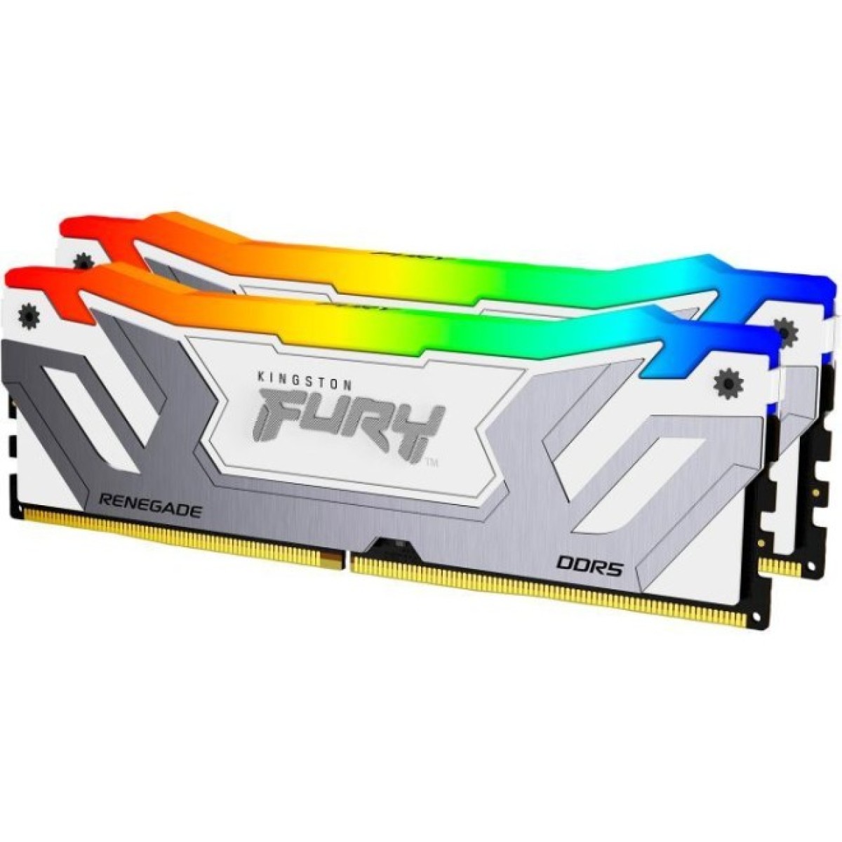 Модуль памяти для компьютера DDR5 48GB (2x24GB) 8400 MHz Renegade RGB White/Silver Kingston Fury (ex.HyperX) (KF584CU40RWAK2-48) 98_98.jpg - фото 4