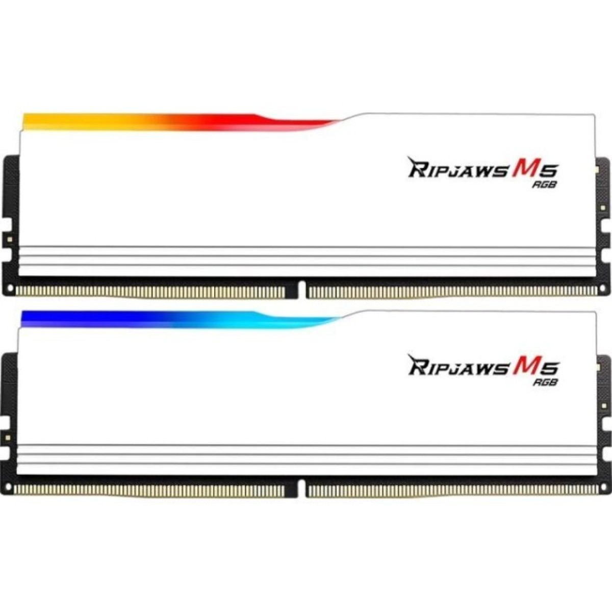 Модуль памяти для компьютера DDR5 64GB (2x32GB) 6400 MHz Ripjaws M5 RGB Matte White G.Skill (F5-6400J3239G32GX2-RM5RW) 256_256.jpg