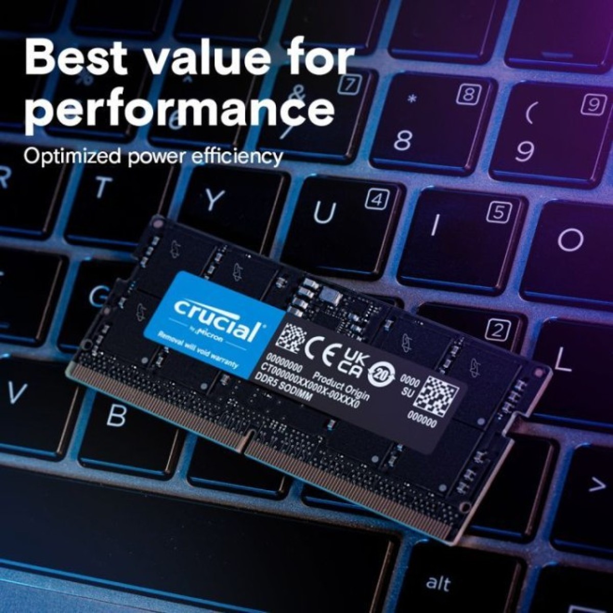 Модуль памяти для ноутбука SoDIMM DDR5 8GB 5600 MHz Micron (CT8G56C46S5T) 98_98.jpg - фото 3