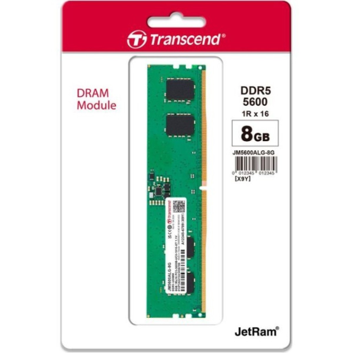 Модуль пам'яті для комп'ютера DDR5 8GB 5600 MHz Transcend (JM5600ALG-8G) 98_98.jpg - фото 2
