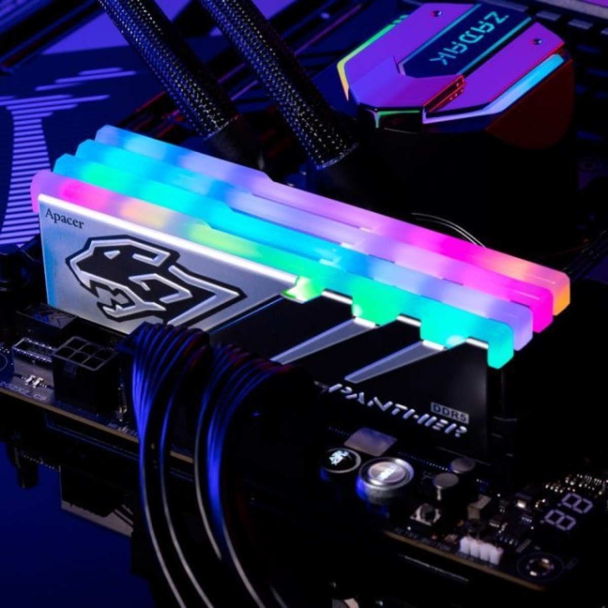 Модуль памяти для компьютера DDR5 32GB (2x16GB) 5200 MHz Panther RGB Apacer (AH5U32G52C5229BAA-2) 98_98.jpg - фото 3