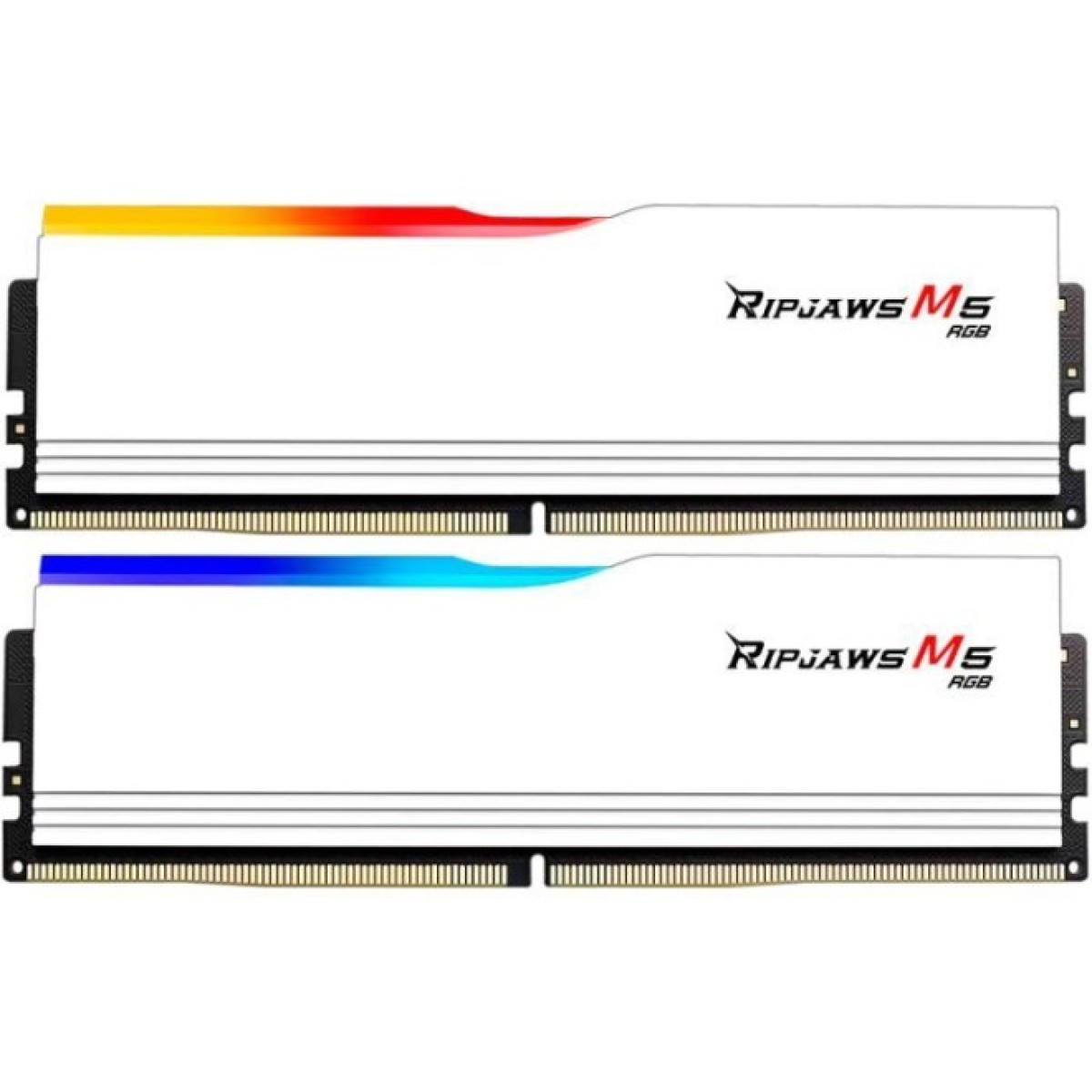 Модуль памяти для компьютера DDR5 32GB (2x16GB) 6000 MHz Ripjaws M5 RGB Matte White G.Skill (F5-6000J3238F16GX2-RM5RW) 256_256.jpg