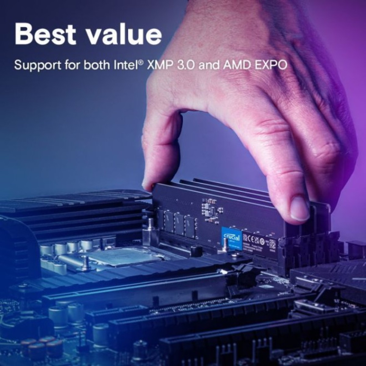 Модуль пам'яті для комп'ютера DDR5 64GB 5600 MHz Micron (CT64G56C46U5) 98_98.jpg - фото 4