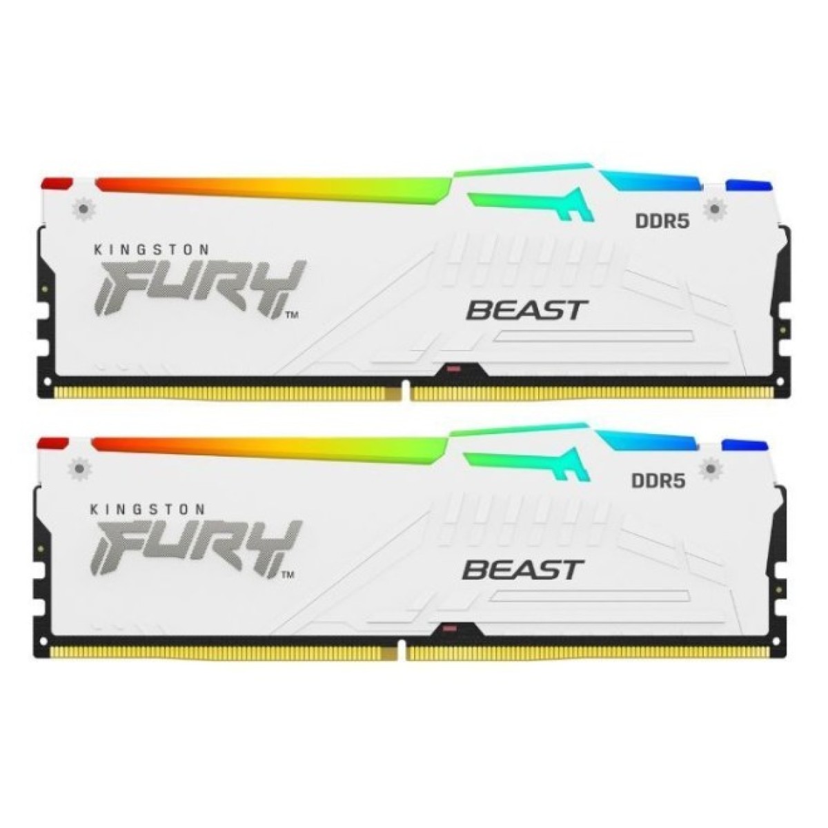 Модуль памяти для компьютера DDR5 32GB (2x16GB) 6000 MHz Beast White RGB XMP Kingston Fury (ex.HyperX) (KF560C30BWAK2-32) 256_256.jpg