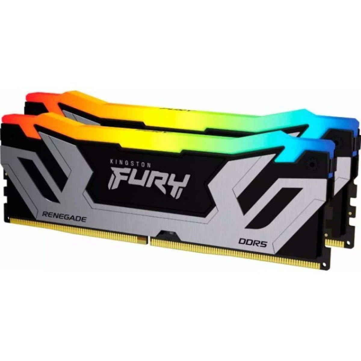 Модуль памяти для компьютера DDR5 48GB 8400 MHz Renegade RGB Silver XMP Kingston Fury (ex.HyperX) (KF584CU40RSAK2-48) 256_256.jpg