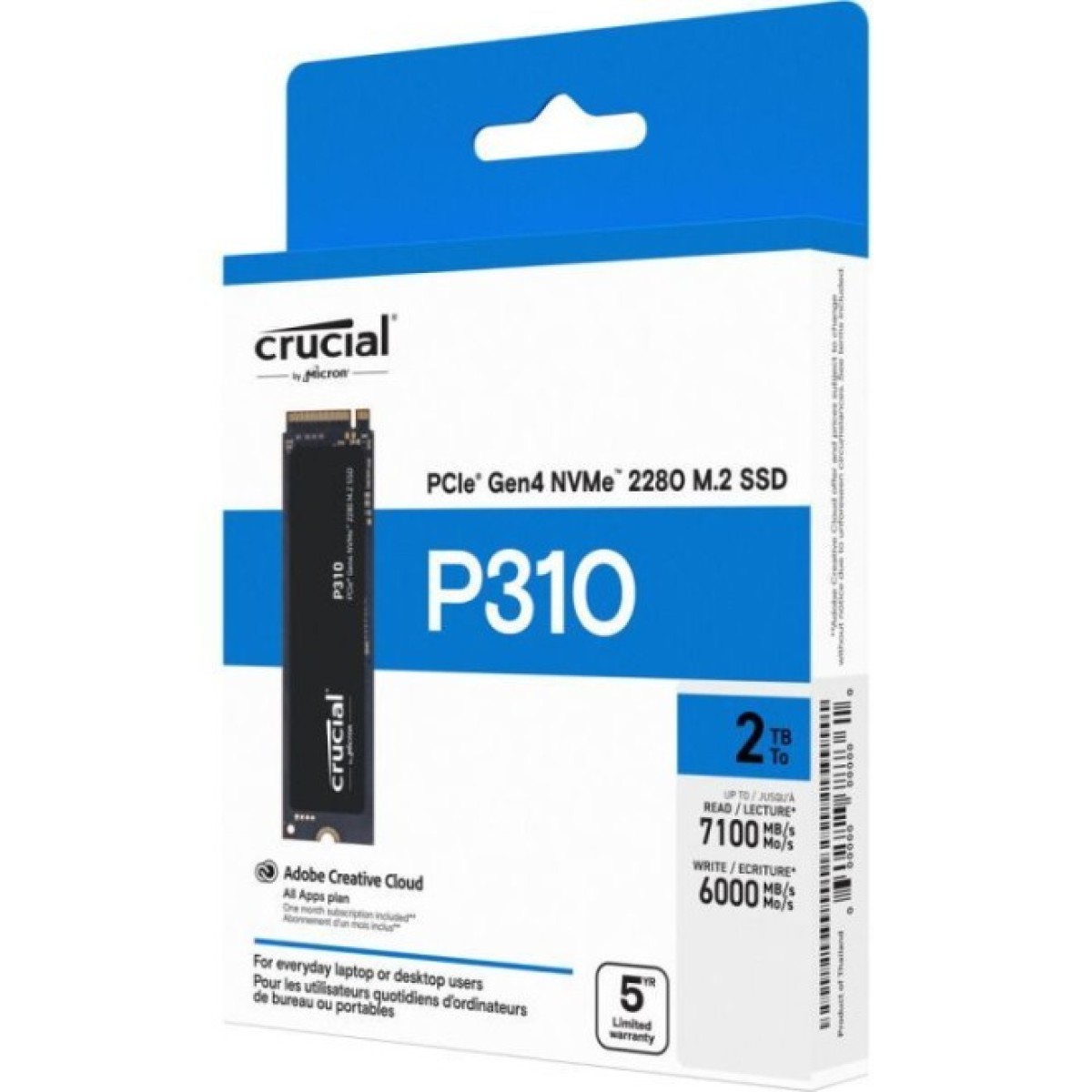 Накопитель SSD M.2 2280 1TB P310 Micron (CT1000P310SSD8) 98_98.jpg - фото 6