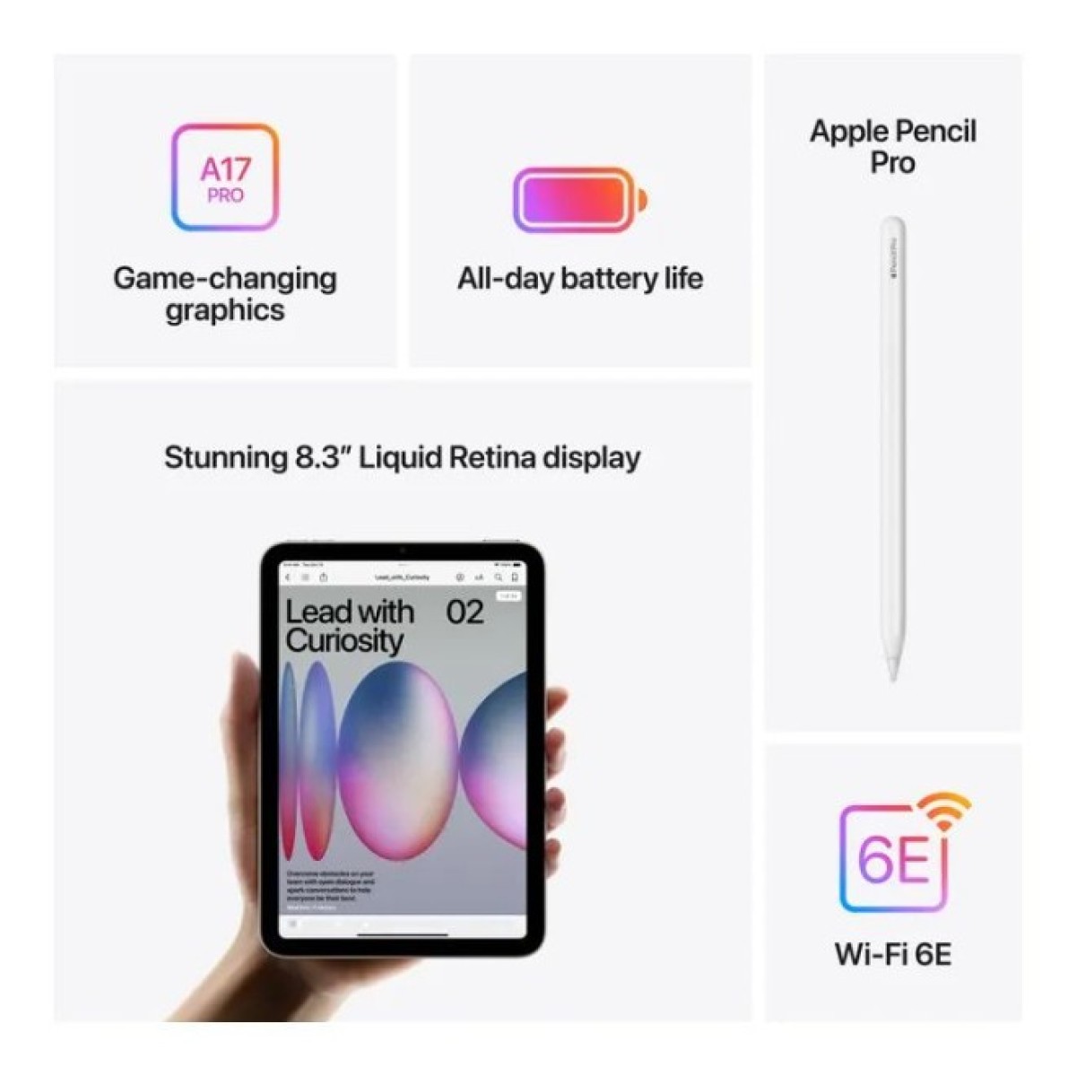 Планшет Apple iPad mini 2024 Wi-Fi 256GB Starlight (MXND3NF/A) 98_98.jpg - фото 3