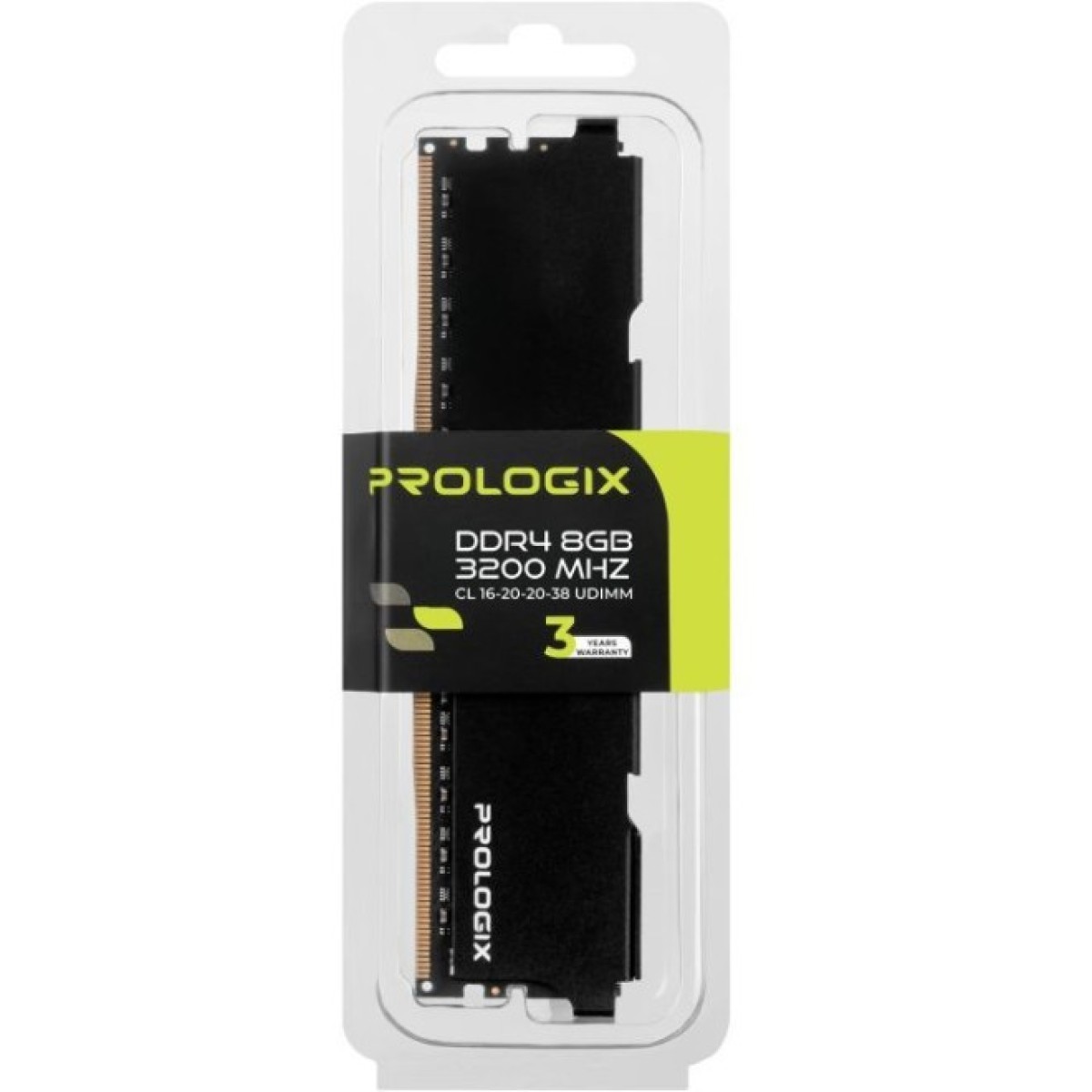 Модуль пам'яті для комп'ютера DDR4 8GB 3200 MHz Black Prologix (PRO8GB3200B4) 98_98.jpg - фото 4
