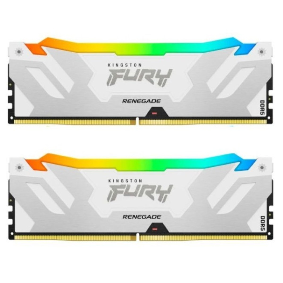 Модуль памяти для компьютера DDR5 48GB (2x24GB) 8400 MHz Renegade RGB White/Silver Kingston Fury (ex.HyperX) (KF584CU40RWAK2-48) 256_256.jpg