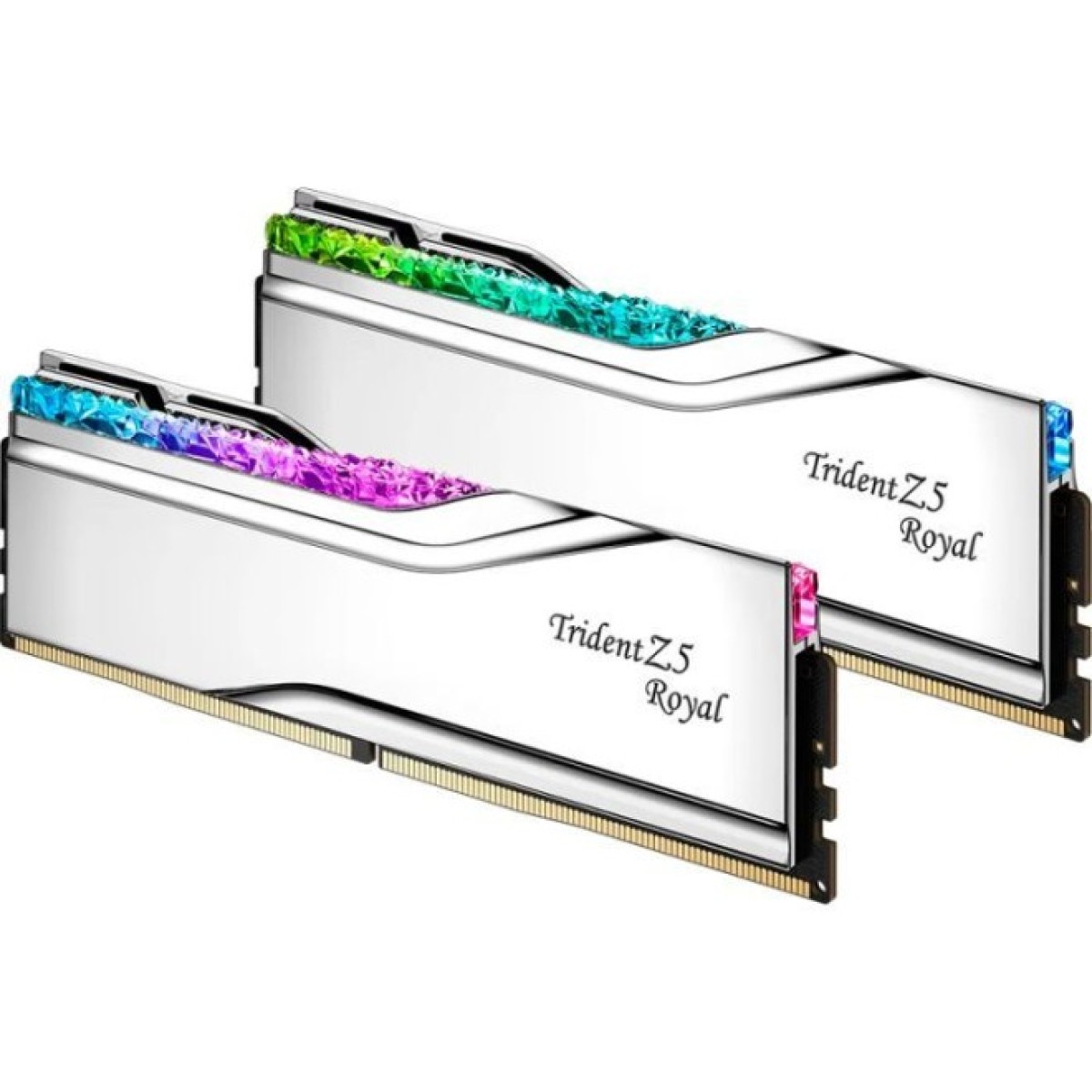 Модуль памяти для компьютера DDR5 32GB (2x16GB) 7600 MHz Trident Z5 Royal Silver G.Skill (F5-7600J3646G16GX2-TR5S) 98_98.jpg - фото 5