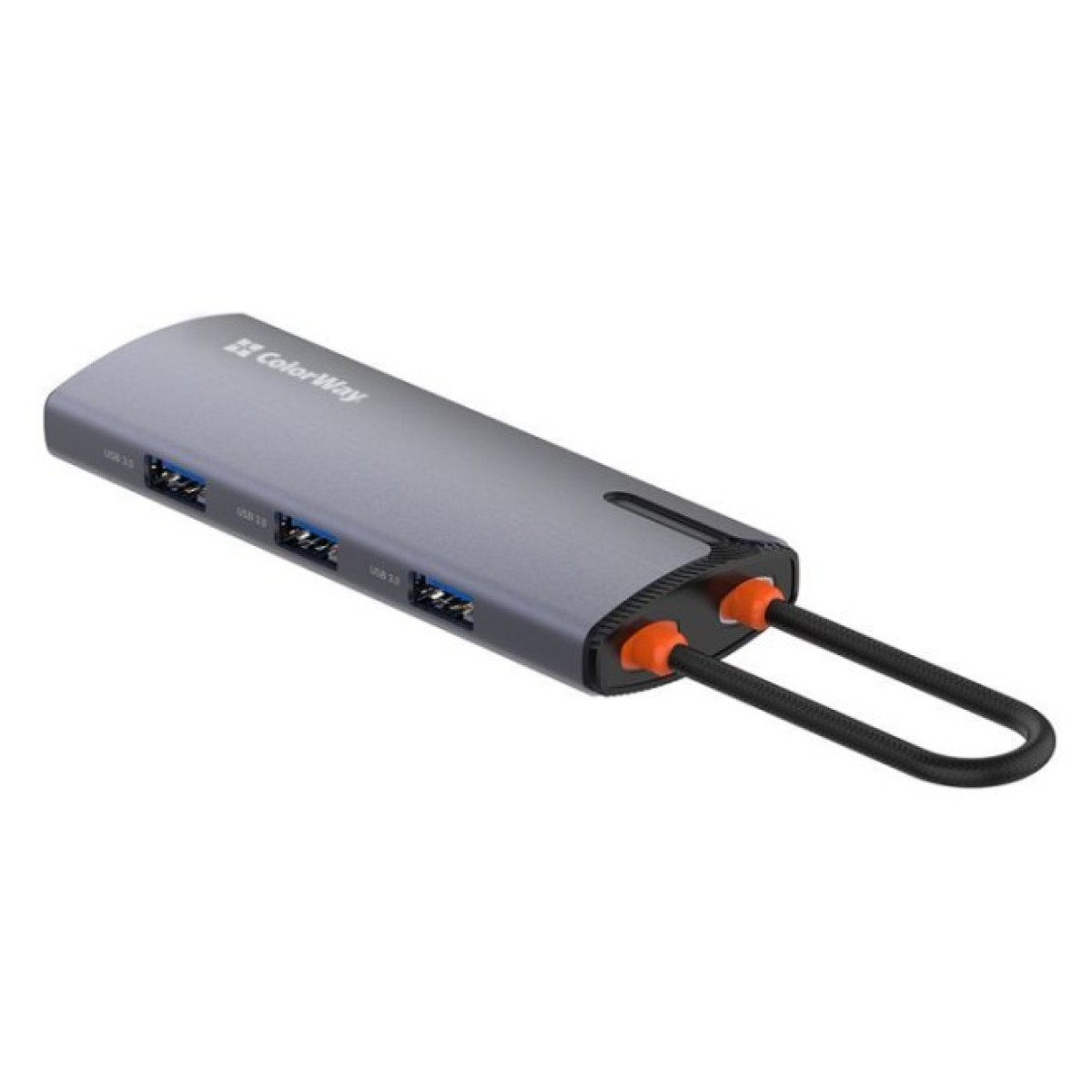 Док станция ColorWay Docking Station USB-C 6-в-1 Type C PD 100W/USB3.0х3/USB2.0/RJ45 (CW-HUB03) 98_98.jpg - фото 2