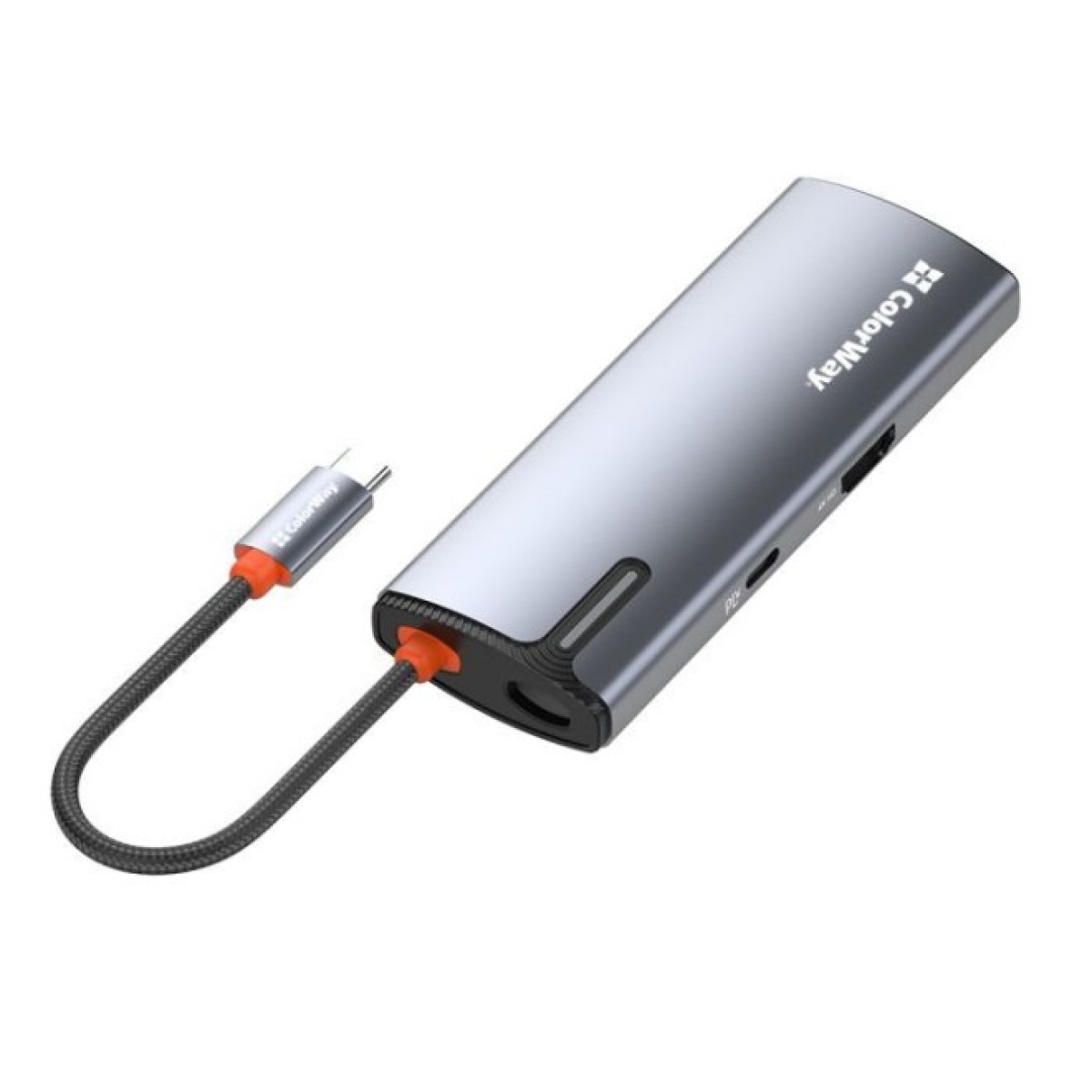 Док станция ColorWay Docking Station USB-C 6-в-1 Type C PD 100W/USB3.0х3/HDMI 4К/RJ45 (CW-HUB02) 98_98.jpg - фото 3