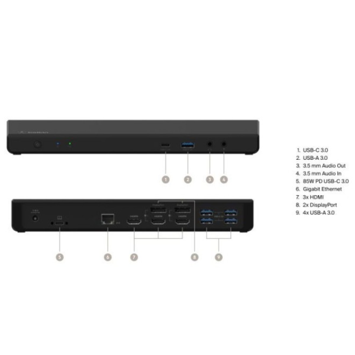 Док станция Belkin USB-C Universal Triple Display Dock (INC007VFBK) 98_98.jpg - фото 3