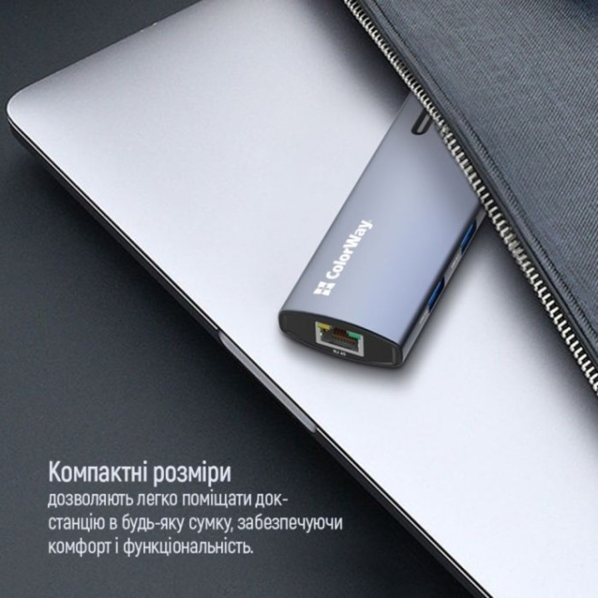 Док станция ColorWay Docking Station USB-C 6-в-1 Type C PD 100W/USB3.0х3/HDMI 4К/RJ45 (CW-HUB02) 98_98.jpg - фото 5