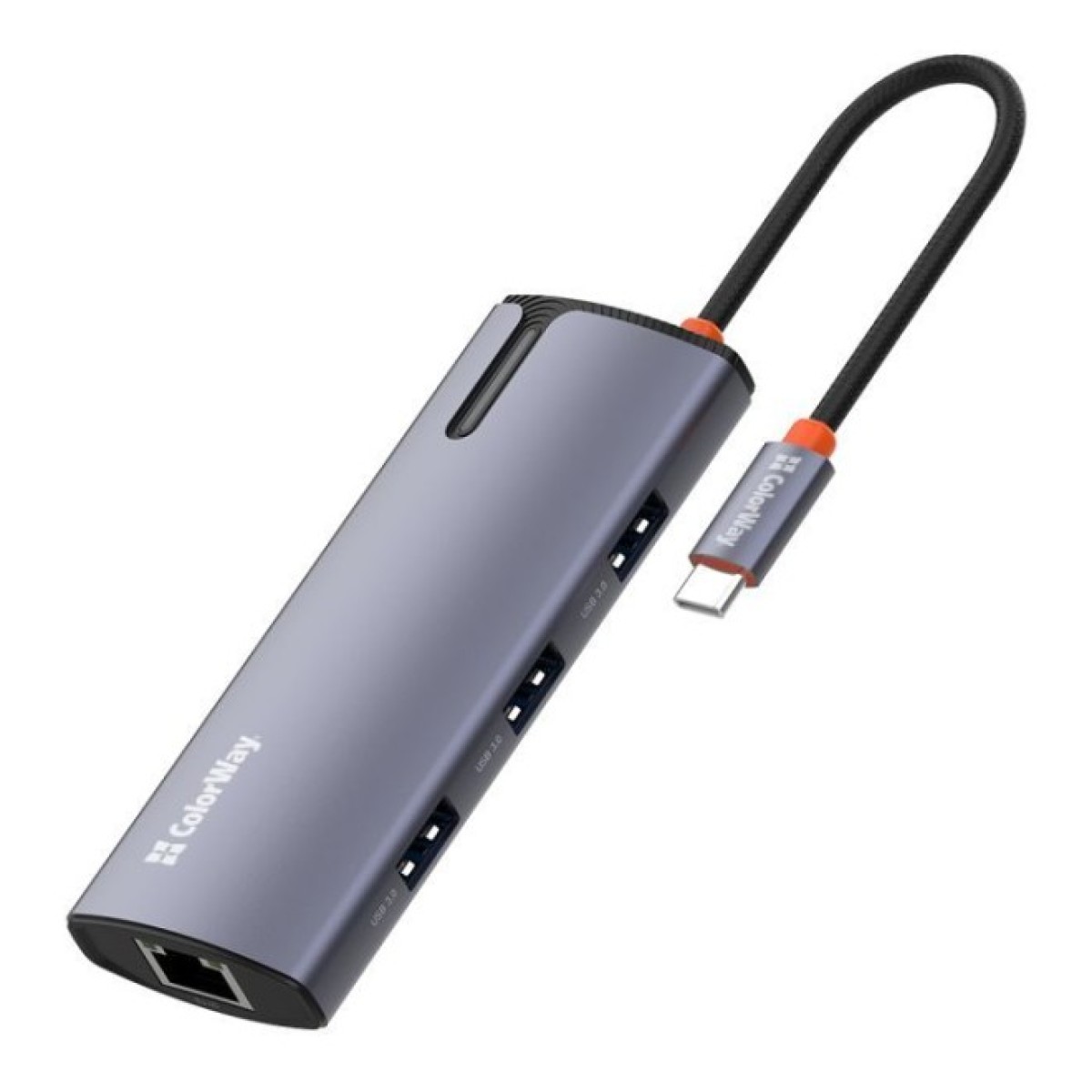 Док станция ColorWay Docking Station USB-C 6-в-1 Type C PD 100W/USB3.0х3/USB2.0/RJ45 (CW-HUB03) 98_98.jpg - фото 6