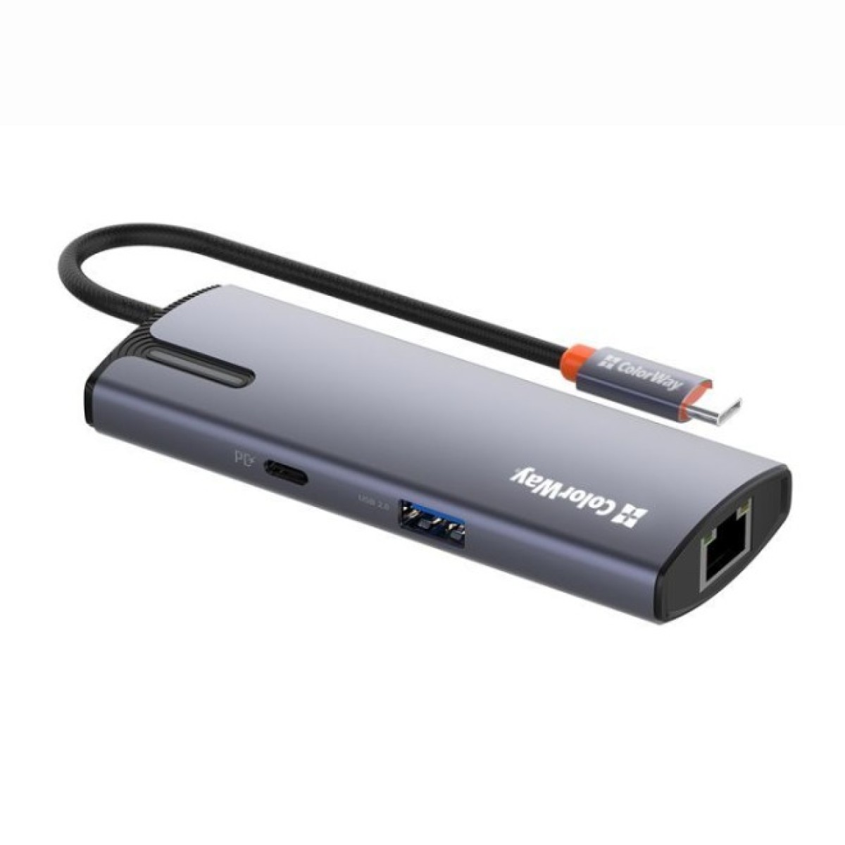 Док станция ColorWay Docking Station USB-C 6-в-1 Type C PD 100W/USB3.0х3/USB2.0/RJ45 (CW-HUB03) 256_256.jpg