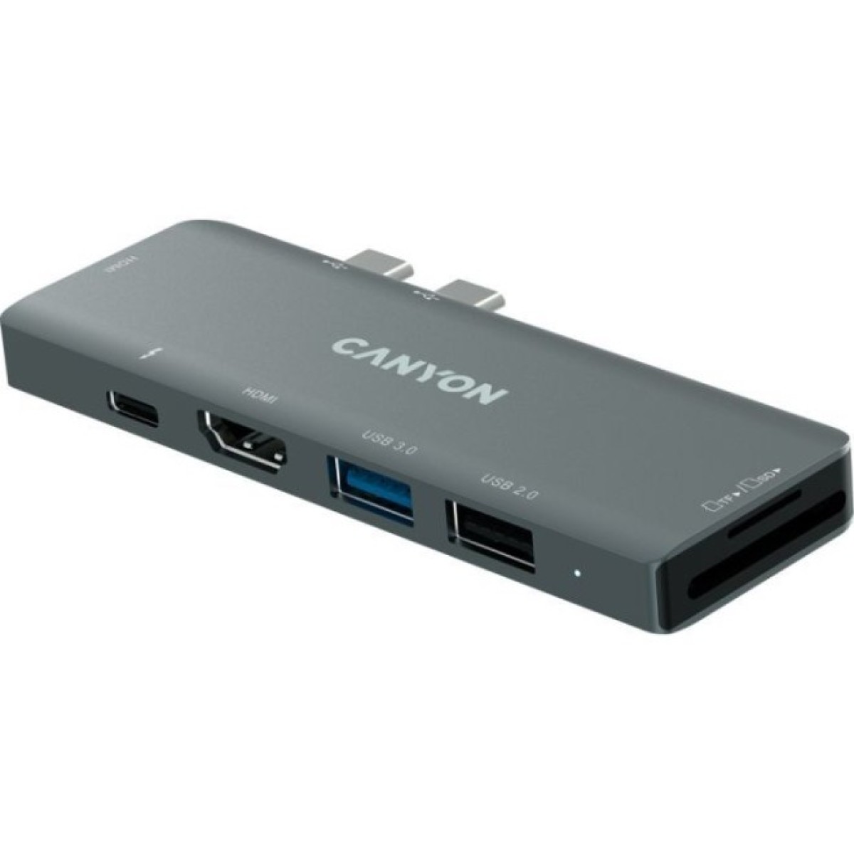Док станция Canyon 1*Type C PD100W+2*HDMI+1*USB3.0+1*USB2.0+1*SD+1*TF (CNS-TDS05B) 98_98.jpg - фото 4