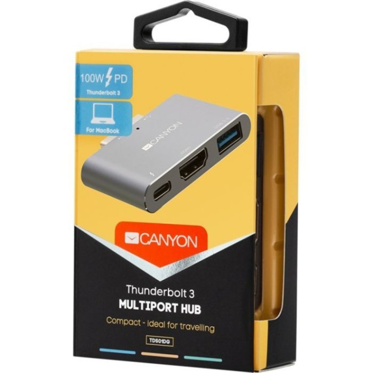 Док станция Canyon Docking Station with 3 ports, Thunderbolt 3, Input 100-240V (CNS-TDS01DG) 98_98.jpg - фото 3