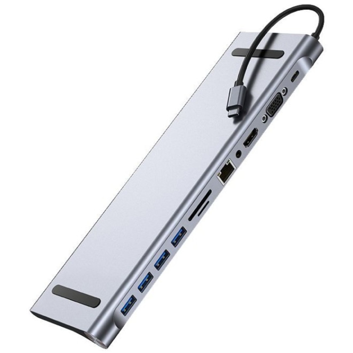 Док станція Dynamode 11-in-1 USB-C to HDTV 4K/30Hz, VGA, 1хUSB3.0, RJ45, Type-C PD, Audio, SD/MicroSD (BYL-2003) 98_98.jpg - фото 9