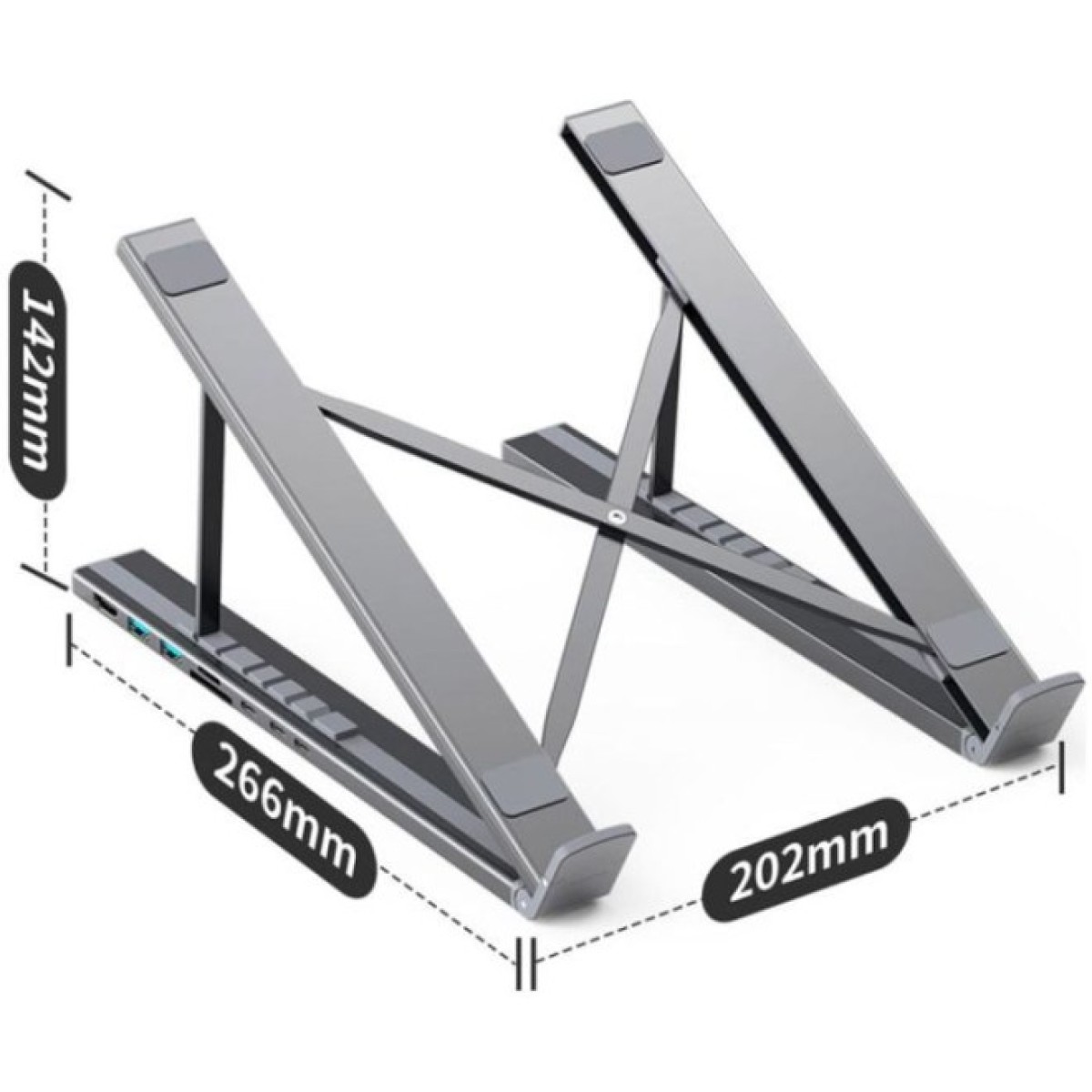 Док станция Choetech USB-C 7-in-1 (HDMI/PD/картридер/USB-A/USB-C) Docking Station (HUB-M48-GY) 98_98.jpg - фото 7