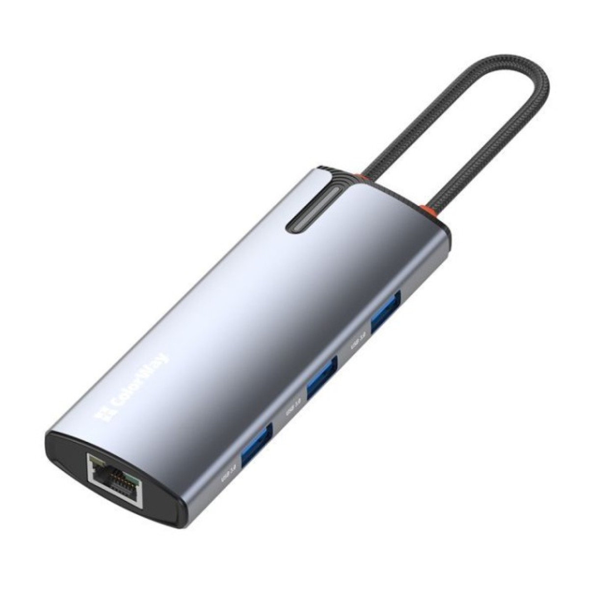 Док станция ColorWay Docking Station USB-C 6-в-1 Type C PD 100W/USB3.0х3/HDMI 4К/RJ45 (CW-HUB02) 98_98.jpg - фото 12