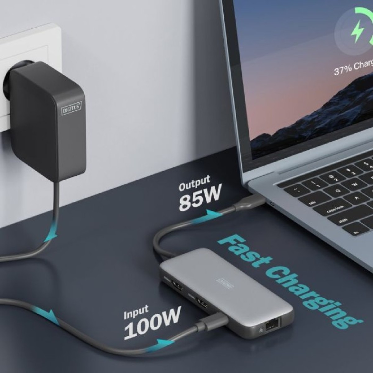 Док станція Digitus USB-C > 2xHDMI/2xUSB-A/USB-C/SD/MicroSD/RJ54 (DA-70915) 98_98.jpg - фото 10